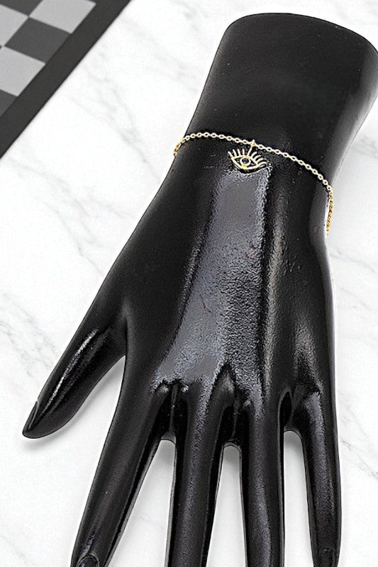 EVIL EYE CHARM CHAIN BRACELET