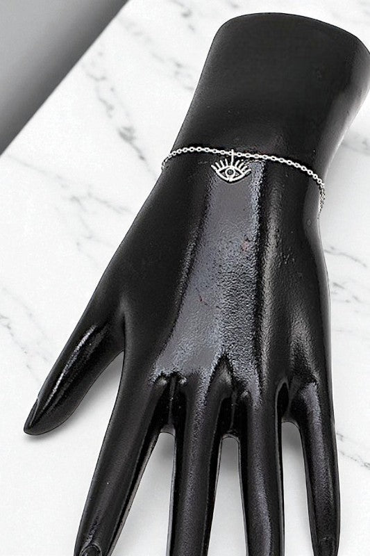 EVIL EYE CHARM CHAIN BRACELET