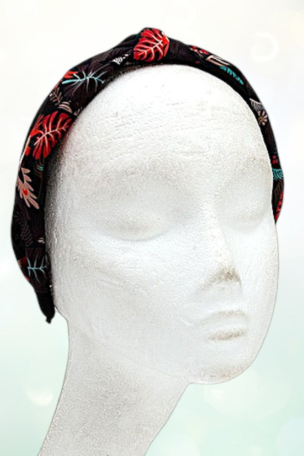 LEAF BIRD MIX PRINT FASHION HEADBAND