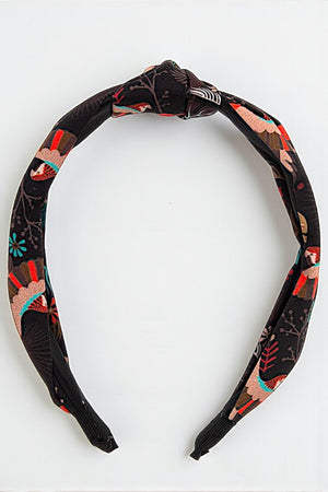 LEAF BIRD MIX PRINT FASHION HEADBAND
