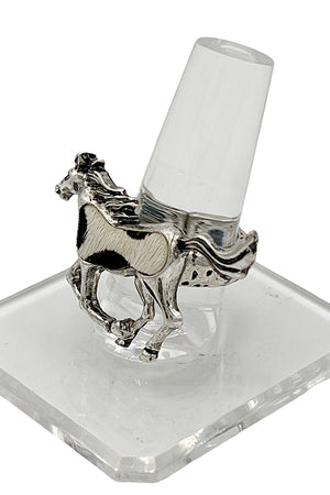 Horse Etched Stretch Ring