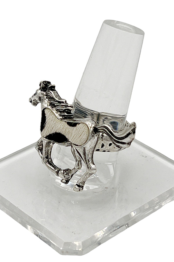 Horse Etched Stretch Ring