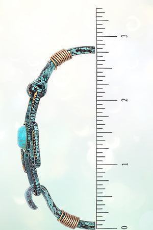 TQ GEM ACCENT CACTUS CUT OUT BANGLE BRACELET