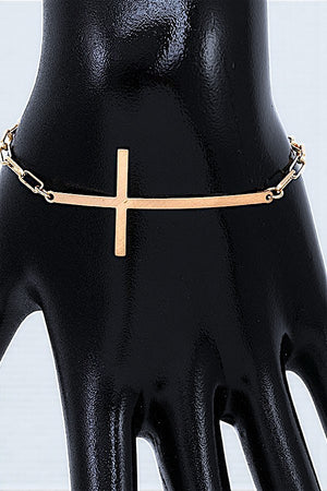 CROSS ACCENT CHAIN BRACELET