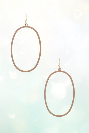 OVAL CUT OUT DANGLE EARRING