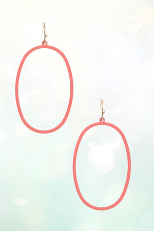 OVAL CUT OUT DANGLE EARRING