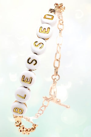 BLESSED BEADED CHAIN BRACELET