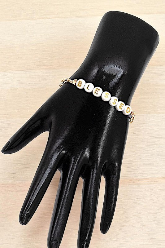 BLESSED BEADED CHAIN BRACELET