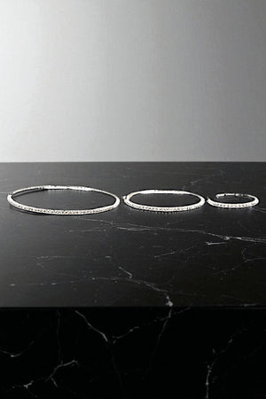 MULTI RHINESTONE PAVE HOOP EARRING SET