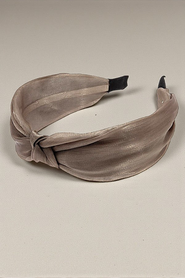 SHEER KNOT ACCENT FASHION HEADBAND