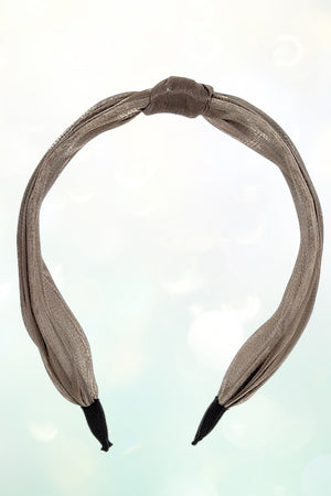 SHEER KNOT ACCENT FASHION HEADBAND