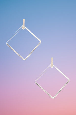 SQUARE RING DROP FASHION EARRING