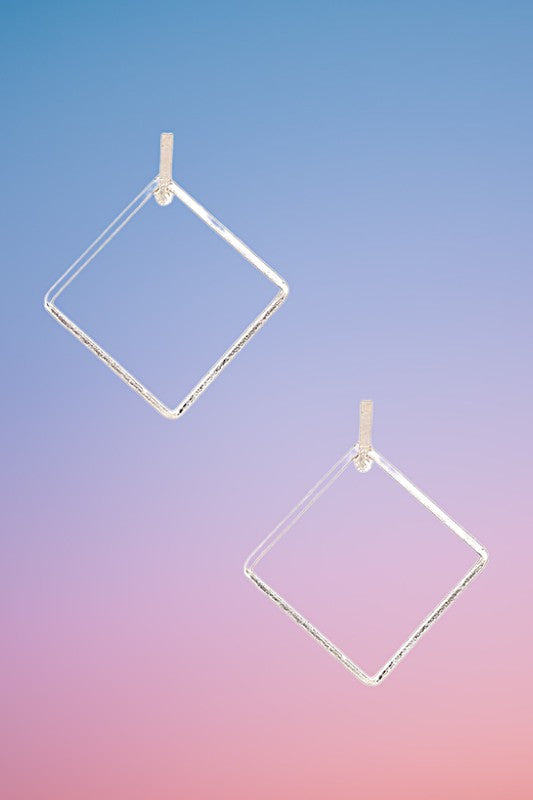 SQUARE RING DROP FASHION EARRING