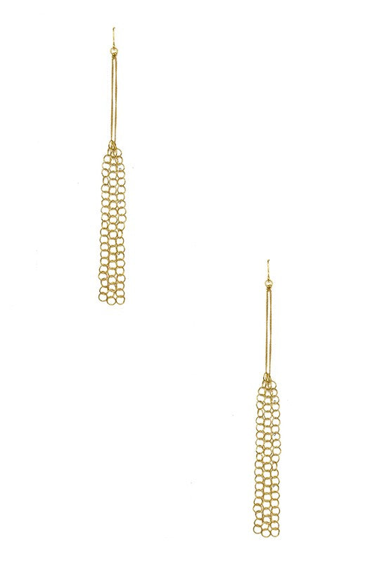 Ring Tassel Drop Earring