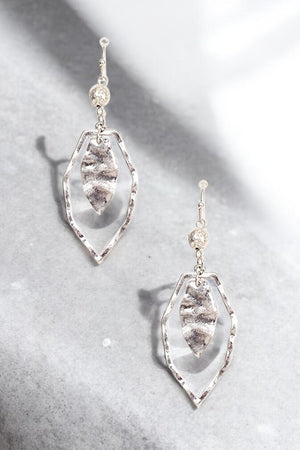 HAMMERED DROP DANGLE EARRING