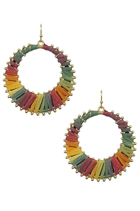 Woven Multi Round Dangle Earring