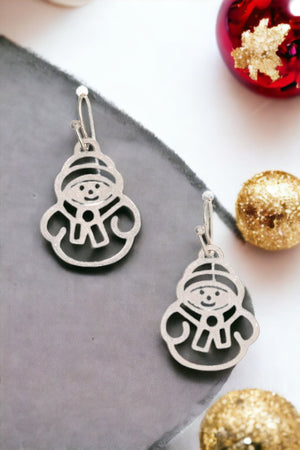 Snowman Dangle Earring