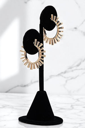 SPIKE SEMI C HOOP EARRING