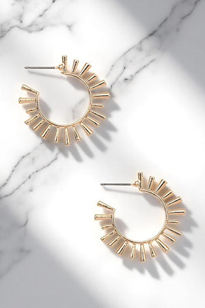 SPIKE SEMI C HOOP EARRING