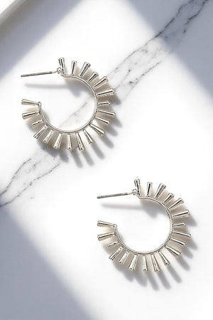 SPIKE SEMI C HOOP EARRING