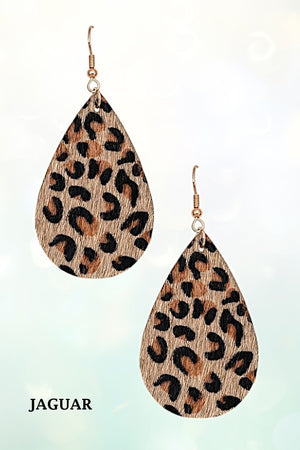 ANIMAL PRINT TEARDROP EARRING