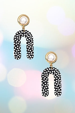 POLKA DOT DROP DANGLE EARRING