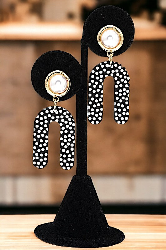 POLKA DOT DROP DANGLE EARRING