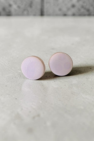 ROUND CLAY POST STUD EARRING