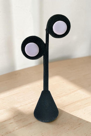 ROUND CLAY POST STUD EARRING