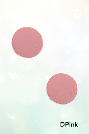 ROUND CLAY POST STUD EARRING