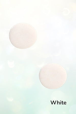 ROUND CLAY POST STUD EARRING