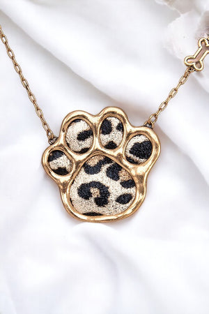 Paw Pendant Necklace Set