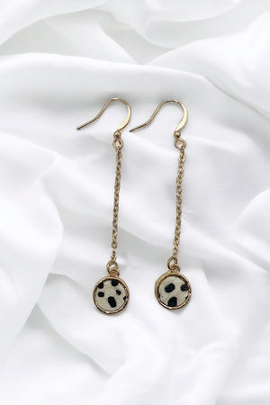 Animal Print Chain Drop Earring