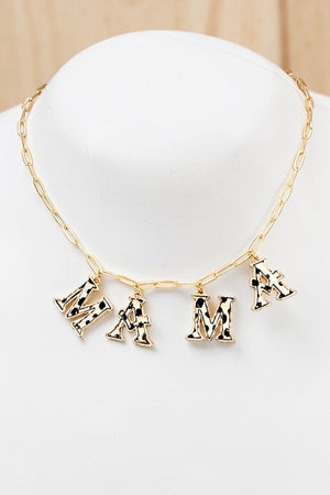 MAMA LETTERS CHARMS DANGLE NECKLACE