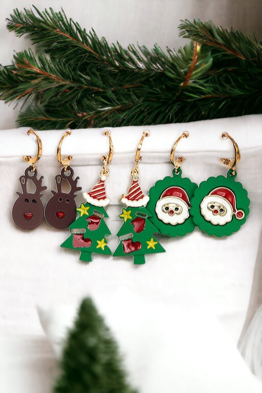 Mix Christmas Drop Earring