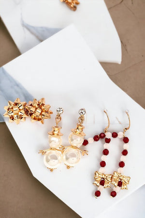 Mix Christmas Dangle Earring Set