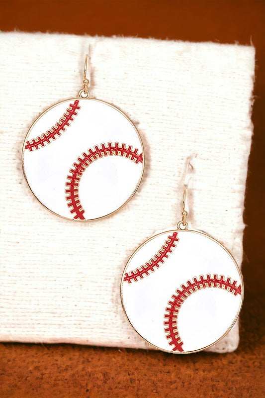 Baseball Dangle Earring