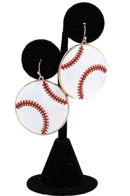 Baseball Dangle Earring