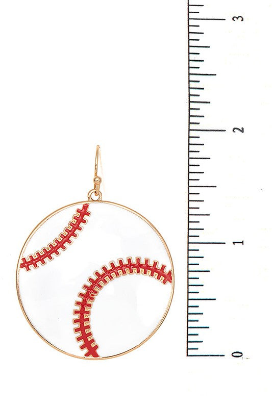 Baseball Dangle Earring