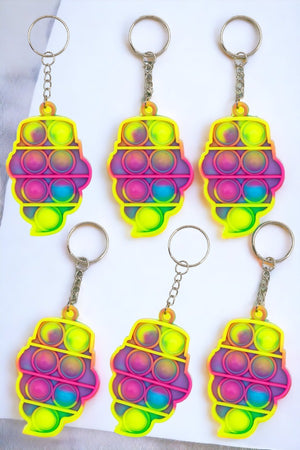 Ice Cream Bubble Pop Keychain