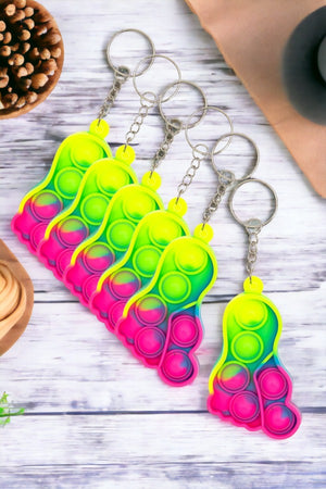 Foot Bubble Pop Keychain