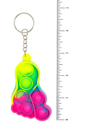 Foot Bubble Pop Keychain