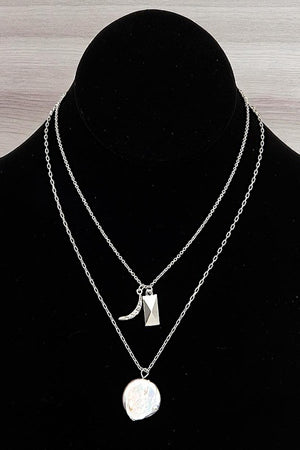 FRESHWATER PEARL LAYERED PENDANT NECKLACE