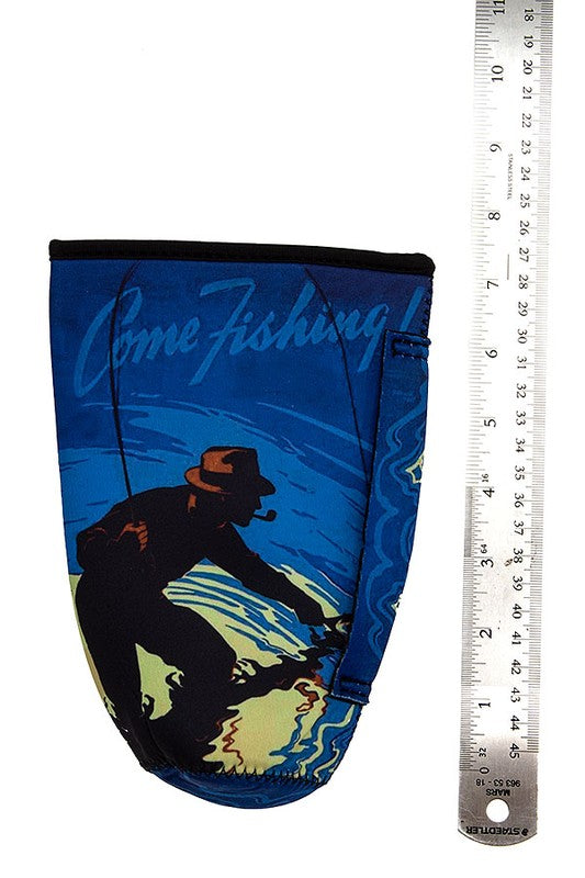 Fisherman Print Long Cup Sleeve