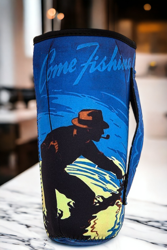 Fisherman Print Long Cup Sleeve