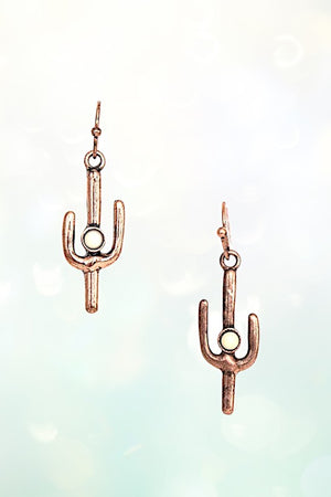 CACTUS GEM ACCENT DANGLE EARRING