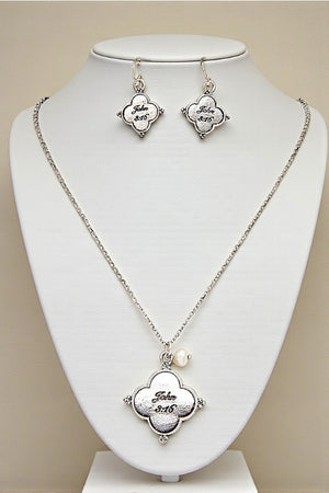 JOHN 3 16 PENDANT NECKLACE SET