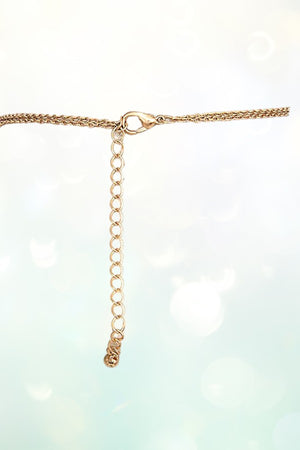 STAR ETCHED ROUND COINS ACCENT LAYERED NECKLACE