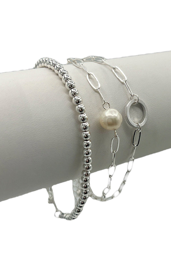 Multi Chain Bead Bracelet Set