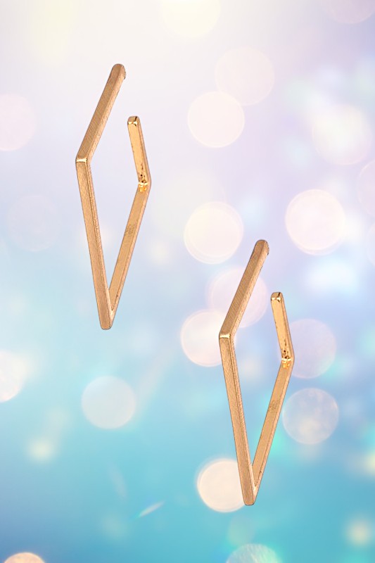 SEMI DIAMOND DROP EARRING